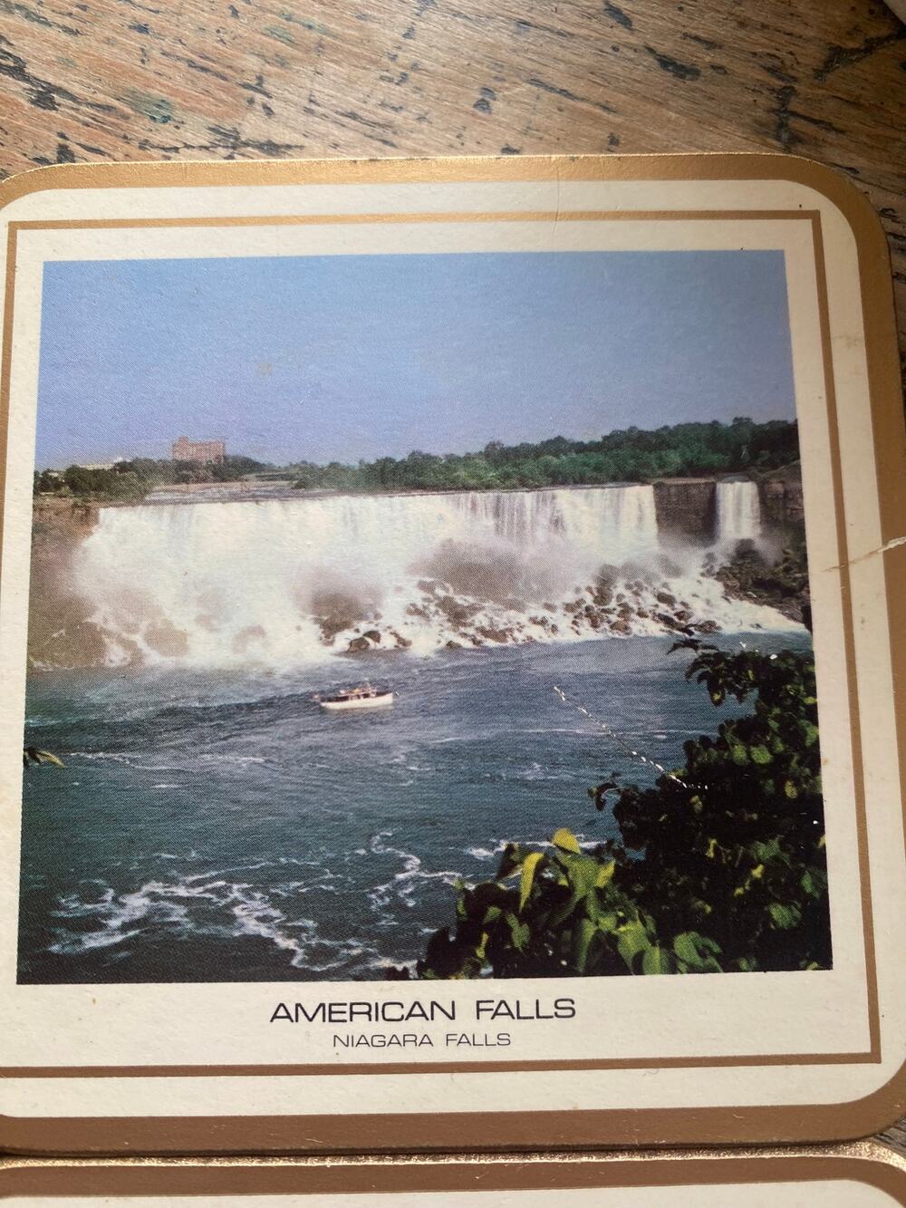 Vintage Niagara Falls Cork coasters set of 4